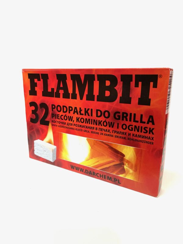 Podpałka w kostce Flambit do grilla, pieców i kominków (32 sztuki)